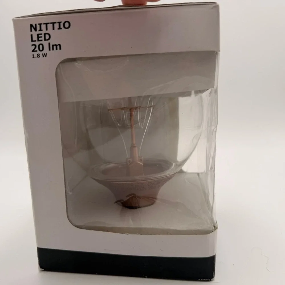 IKEA Nittio‎ LED Bulb Hemma Cord Set Unisex OS Copper New Decorative Filament